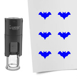 Stempel of stempeltje van een vleermuis afdruk 10mm rond - per 1 stuk