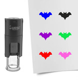 Stempel of stempeltje van een vleermuis afdruk 10mm rond - per 1 stuk