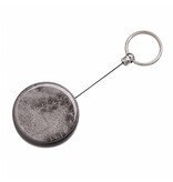 Rollmatic Sleutelhanger Ø50mm met 100cm uittrekbaar Nylon koord - zwarte titaan look