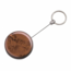 Rollmatic Sleutelhanger Ø40mm met 60cm uittrekbaar Nylon koord - bruine wortel look