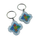 Plexiglas sleutelhanger met jouw foto puzzelblokje 30x30mm - per 1 stuk