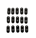 CombiCraft Genummerde Kunststof Sleutelhangers & Sleutellabel Staande Labelovaal