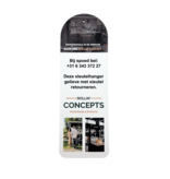 CombiCraft Robuuste Kleedkamer Sleutelhanger XL, gemaakt van Wit Aluminium Sandwich materiaal in 150x50mm