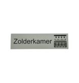 CombiCraft Aluminium Deurbordje met eigen tekst en symbool 165x45mm met tape