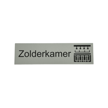 CombiCraft Aluminium Deurbordje met eigen tekst en symbool 165x45mm met tape