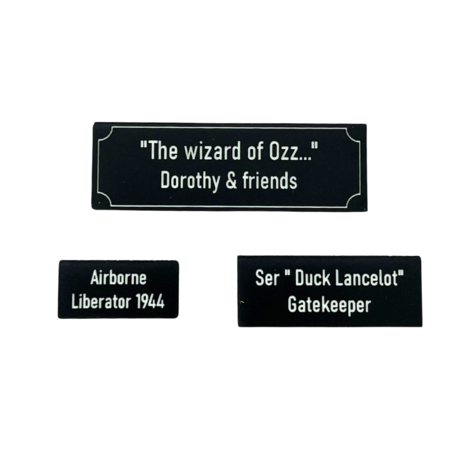 Graveerplaatje of naamplaatje - in een wensmaat tot max. 125 x 25mm voor bij de bel, deur of brievenbus