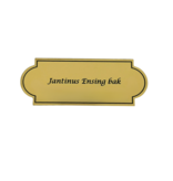 Kunststof naamplaatje 100x38mm Klassiek ontwerp zonder bevestiging