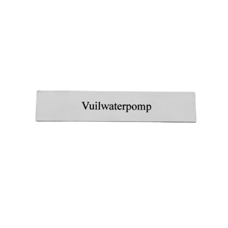 Kunststof naamplaatje 100x20mm met huisnummer - zonder bevestiging, geen tape of gaten