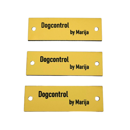 Graveerplaatje of naamplaatje - in een wensmaat tot max. 125 x 25mm voor bij de bel, deur of brievenbus