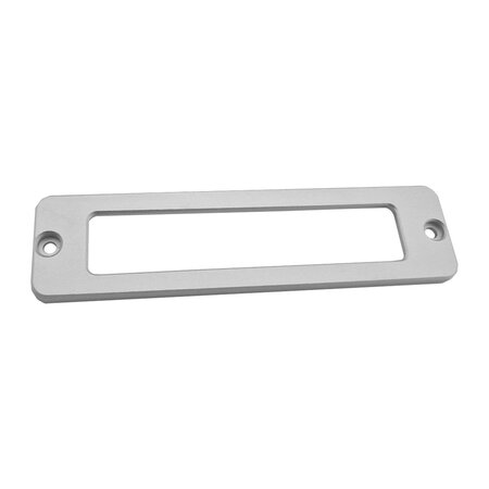 Naamplaathouder aluminium 100x25x4mm met 2 taps toelopende gaatjes - per 1 stuk