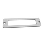 Etikethouder aluminium 100x25x4mm met 2 taps toelopende gaatjes - per 1 stuk