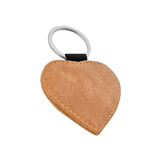 CombiCraft Leren sleutelhanger hart met eigen ontwerp 62x57mm lichtbruin - per 1 stuk