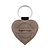 Leren sleutelhanger hart met ontwerp grijs