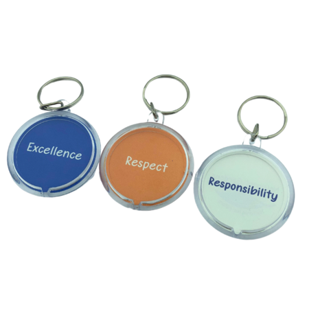 Plexiglas sleutelhanger met jouw foto cirkel groot Ø47mm - per 1 stuk