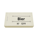 CombiCraft Consumptiebon bier in pastel geel 50x30mm - per 50 bonnen