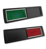 Schuifbordje zonder tekst met een groen en een rood vlak in een kunststof profiel ca. 178x50mm