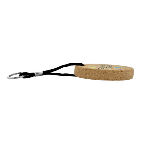 Drijvende sleutelhanger kurk met bedrukking 40x90mm - per 1 stuk