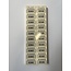 Restpartij Lotennummers groen en pastelgeel 280 x 100 x 1 mm