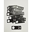 Restpartij slotplaatjes 1t/m45 zwart acrylaat 90x32x1,6mm