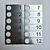 Restpartij  slotplaatjes 1 t/m 12 zilver acrylaat