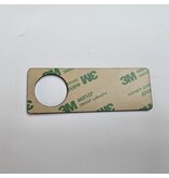 Restpartij  slotplaatjes 1 t/m 12 - 90x32x1,6mm en Ø23mm gat