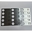 Restpartij  slotplaatjes 1 t/m 15 - 90x32x1,6mm en Ø23mm gat - Copy