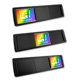 Schuifbordje met drie vlakken in een kunststof profiel ca. 178x50mm - per 1 stuk