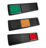 Schuifbordje met drie vlakken in een kunststof profiel ca. 178x50mm - per 1 stuk