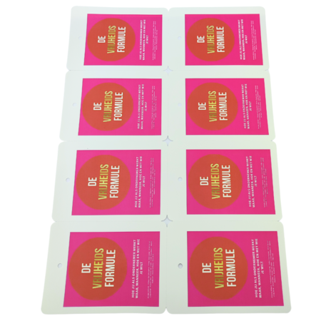 Event badge met eigen logo van PET 74,2x105mm - vanaf 10  stuks