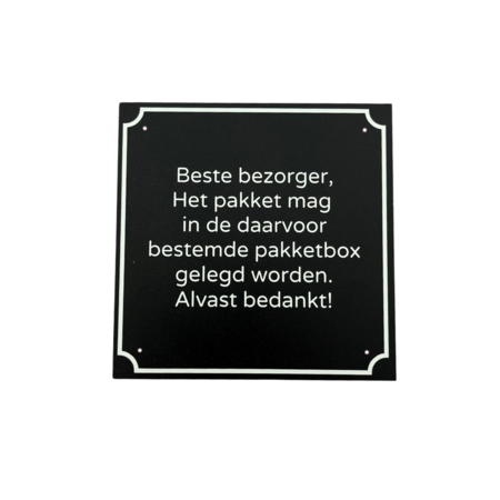 Aluminium CombiPaneel Bordje met jouw eigen ontwerp 10x10cm