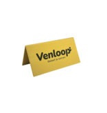 Tafelbordje Elisto van goudkleurig aluminium met eigen ontwerp 100x50mm - per 1 stuk