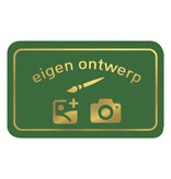 Kermismunt rechthoek 65 x 43 mm met eigen ontwerp in foliedruk - per 1000 stuks