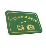 Kermismunt rechthoek 65 x 43 mm met eigen ontwerp in foliedruk - per 1000 stuks
