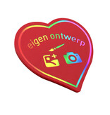 Kermismunt hart 40 x 40 mm met eigen ontwerp in foliedruk - per 1000 stuks