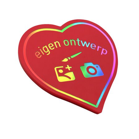 Kermismunt hart 40 x 40 mm met eigen ontwerp in foliedruk - per 1000 stuks