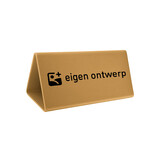 Tafelbordje Cody van goudkleurig aluminium met eigen ontwerp 100x55mm - per 1 stuk