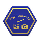 Kermismunt zeshoek 38 x 38 mm met eigen ontwerp in foliedruk - per 1000 stuks