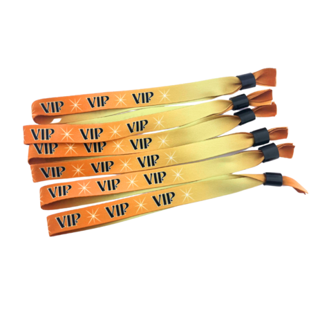 VIP textiel polsbandjes met cap-lock sluiting - per 100 stuks
