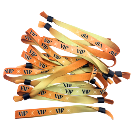 VIP textiel polsbandjes met cap-lock sluiting - per 100 stuks