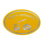 CombiCraft Kermismunt ovaal 47 x 32 mm met eigen ontwerp in foliedruk - per 1000 stuks