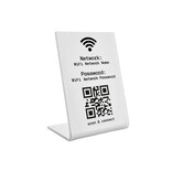 Wifi bordje van wit plexiglas 70 x 100 mm - per 1 stuk
