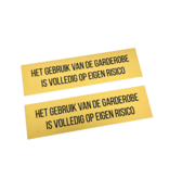 CombiCraft Goudkleurig Deurbordje met jouw eigen ontwerp 165x45mm met tape