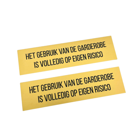 CombiCraft Goudkleurig Deurbordje met jouw eigen ontwerp 165x45mm met tape