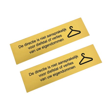 CombiCraft Goudkleurig Deurbordje met jouw eigen ontwerp 165x45mm met tape