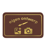 Kermismunt rechthoek 85 x 55 mm met eigen ontwerp in foliedruk - per 1000 stuks