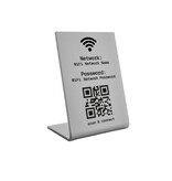 Wifi bordje van zilverkleurig plexiglas 70 x 100 mm - per 1 stuk
