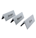 CombiCraft Tafelbordje Elegant van zilverkleurig aluminium met eigen ontwerp 120x55mm - per 1 stuk