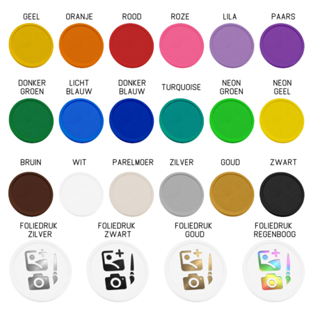 Ronde kermismunt 40 mm met rand in eigen ontwerp in foliedruk - per 1000 stuks
