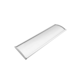 Kantoor naambordje van zilverkleurig aluminium 205 x 60 mm met papierinleg - per 1 stuk