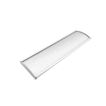 Kantoor naambordje van zilverkleurig aluminium 205 x 60 mm met papierinleg - per 1 stuk